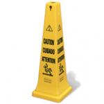 View: 6276 Safety Cone 36" (91.4 cm) with Multi-Lingual "Caution" Imprint 